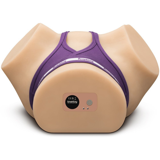 Masturbator bust cu vibratii dublu Lovetoy Streetgirl Pulse Box Natur dual motor