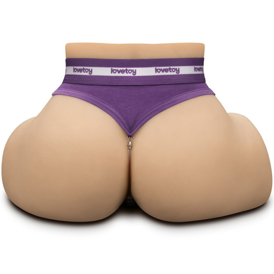 Masturbator bust cu vibratii dublu Lovetoy Streetgirl Pulse Box Natur dual motor