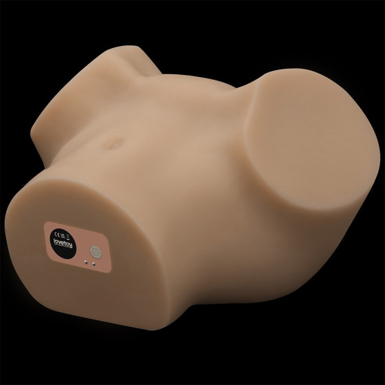 Masturbator bust cu vibratii dublu Lovetoy Streetgirl Pulse Box Natur dual motor