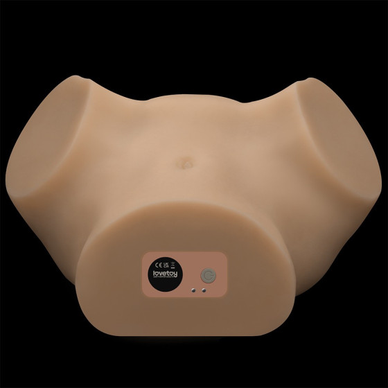 Masturbator bust cu vibratii dublu Lovetoy Streetgirl Pulse Box Natur dual motor