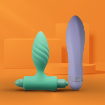 Mini kit dop anal vibrant + vibrator Rocks-Off Feel Me