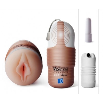 Masturbator cu vibratii Vulcan Natur Vagina